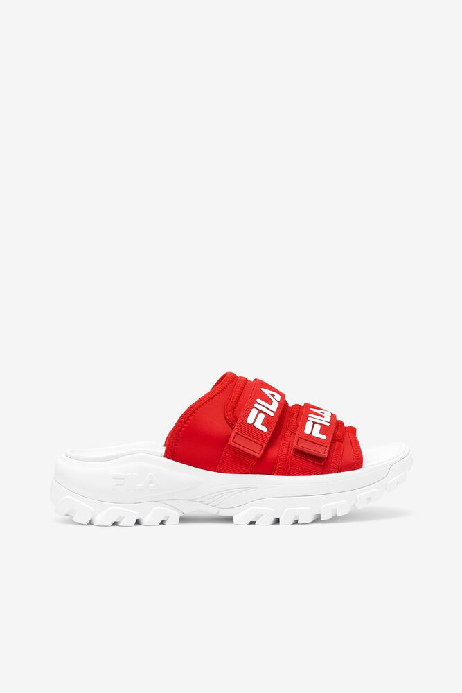 Fila Sandaler Dame Rød/Hvite Outdoor Slide 086917-KAY